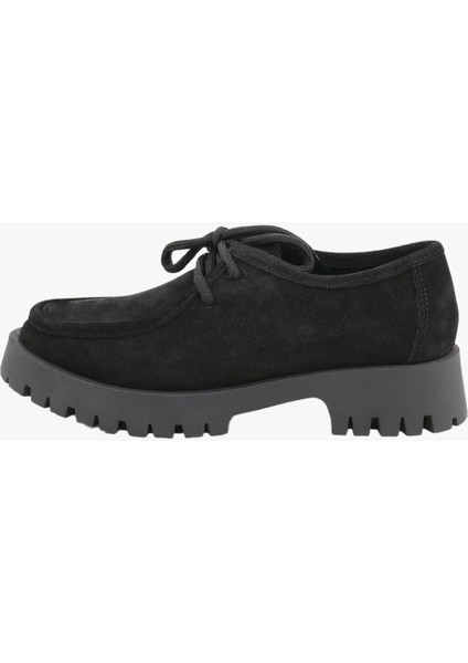 78-02-75002 Kadın Nubuk Deri Siyah Loafer
