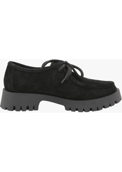 78-02-75002 Kadın Nubuk Deri Siyah Loafer