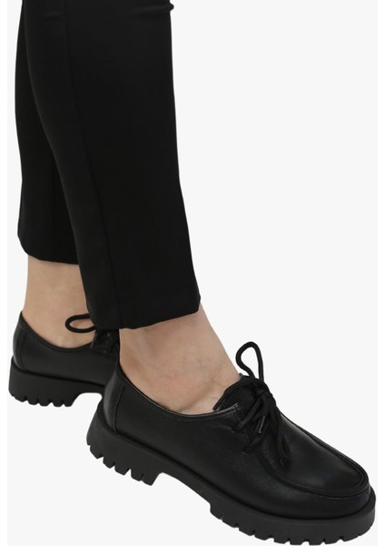 78-02-75002 Kadın Deri Siyah Loafer