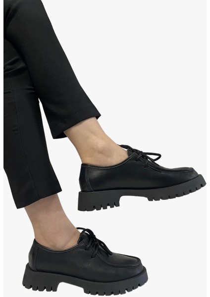 78-02-75002 Kadın Deri Siyah Loafer