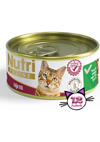 85GR Sığır Etli 12ADET Yaş Kedi Maması