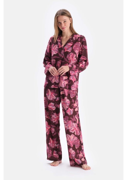 Bordo Metraj Baskılı Dokuma Gömlek fiyatları