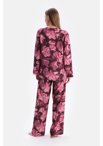 Bordo Metraj Baskılı Dokuma Gömlek modelleri