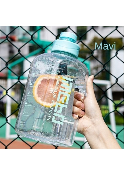 77 Shop 2200 Ml. Büyük Kapasiteli Su Matarası - Yeşil (Yurt Dışından)