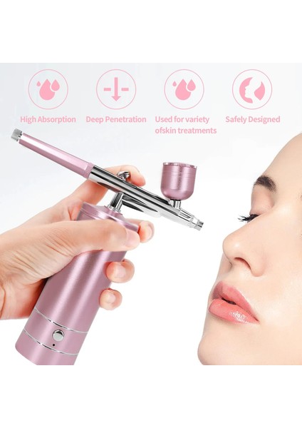 Kompresör İle Airbrush Tırnak Çivi Için Taşınabilir Airbrush Dövme Makyaj Boya Elektrikli Hava Püskürtme Tabancası Oksijen Enjektör Kiti modelleri