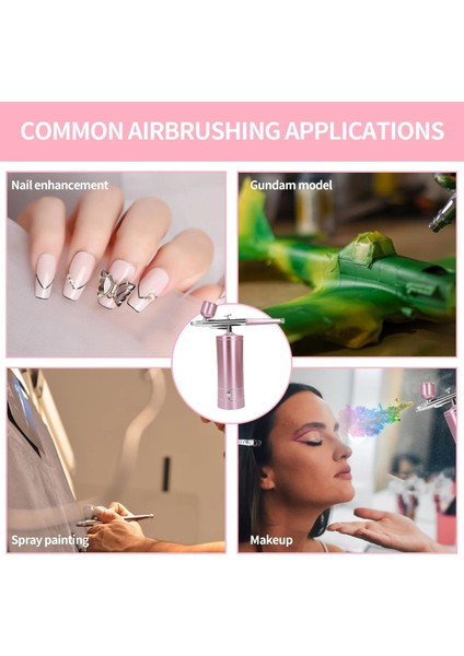 Kompresör İle Airbrush Tırnak Çivi Için Taşınabilir Airbrush Dövme Makyaj Boya Elektrikli Hava Püskürtme Tabancası Oksijen Enjektör Kiti indirimleri