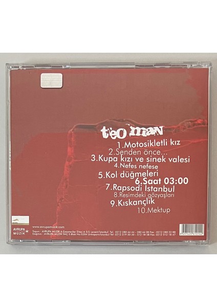 Teoman Teo CD (Orjinal Dönem Baskı)