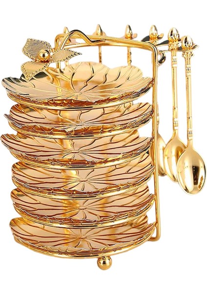 Yemek Takımı Tabak Kaşık Sınıırılmış Tabakları Metal Çerçeve B (Yurt Dışından)