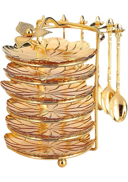 Yemek Takımı Tabak Kaşık Sınıırılmış Tabakları Metal Çerçeve B (Yurt Dışından)