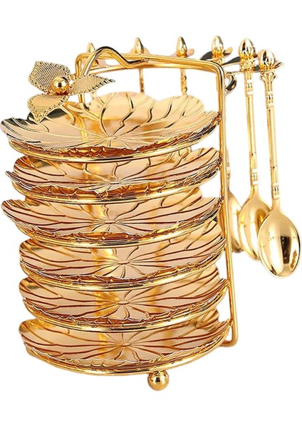 Yemek Takımı Tabak Kaşık Sınıırılmış Tabakları Metal Çerçeve B (Yurt Dışından)