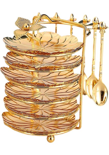 Yemek Takımı Tabak Kaşık Sınıırılmış Tabakları Metal Çerçeve B (Yurt Dışından)