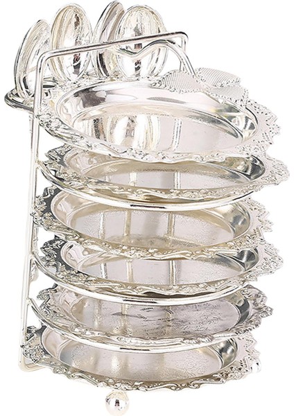 Yemek Takımı Yemek Tabağı Şık Tabakları Depolama Raf Ör Argent 23.6X14.2CMX10.6CM (Yurt Dışından)