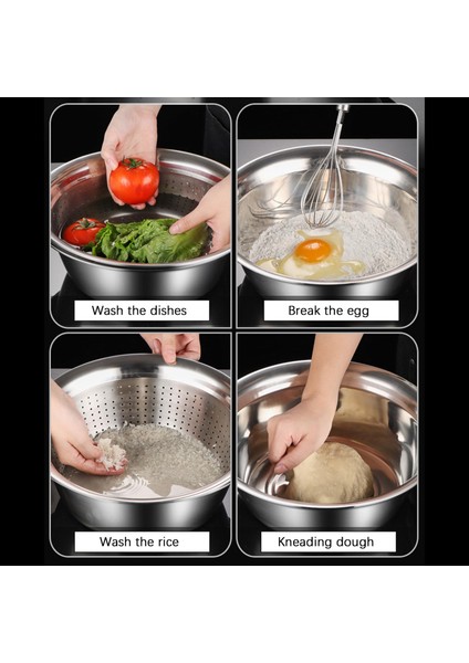 Paslanmaz Çelik Havza Ince Örgü Sepet Salata Kasesi Pirinç Yeni 28CM (Yurt Dışından) indirimleri