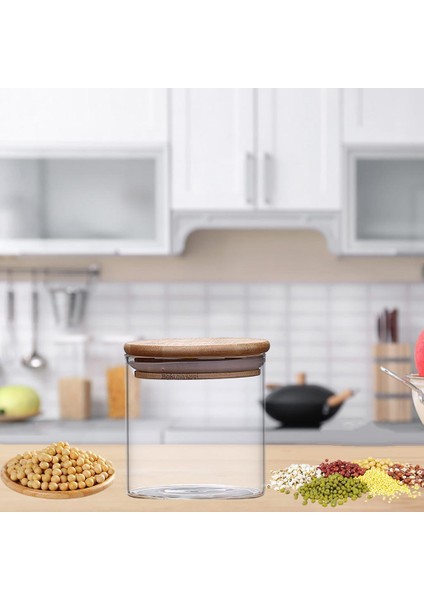 I Şeffaf Cam Kavanoz Gıı Mutfak Malzemeleri Istiflenebilir Ürlü Çay Tahıl Kurabiye - 8.5X80ML 8.5X8CM 350ML (Yurt Dışından) fırsatları