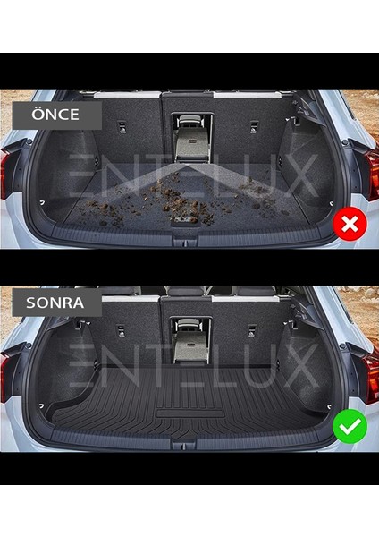 Seat Arona 2024 Tam Uyumlu Set 3D Paspas ve Bagaj Havuzu üst modelleri