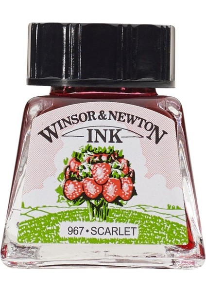 Drawing Ink Çini Mürekkebi 14ML 601 Scarlet