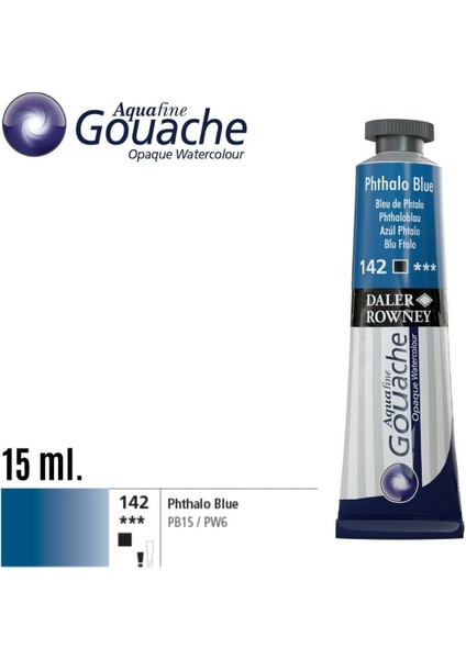 Aquafine Guaj Boya Tüp 15ML 123 Ultramarine Blue Dark