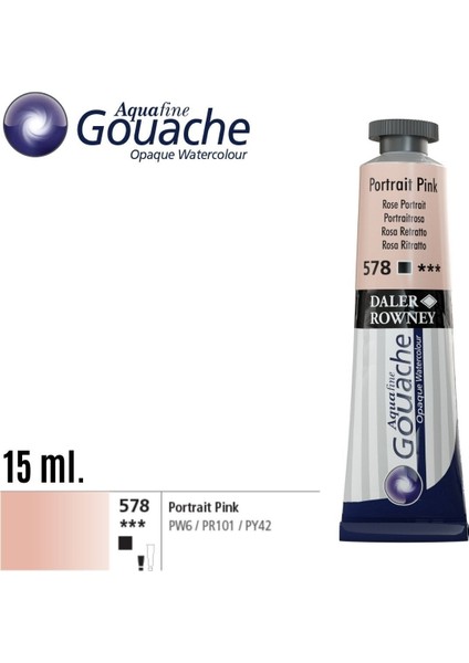 Aquafine Guaj Boya Tüp 15ML 578 Portrait Pink