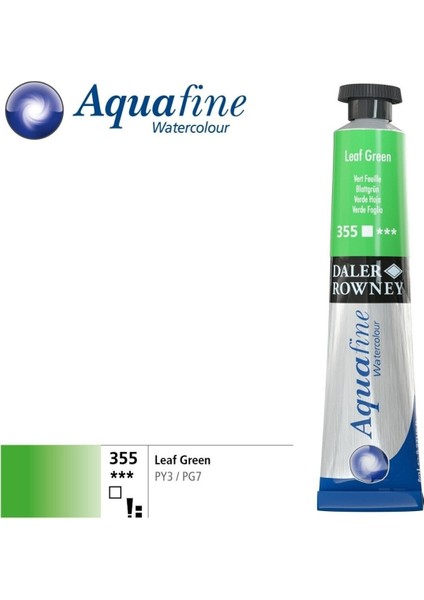 Aquafine Tüp Sulu Boya 8ml 355 Leaf Green