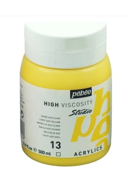 Studio Akrilik Boya 500ML N:13 Light Azo Yellow