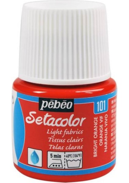Setacolor Light Fabric Transparan Kumaş Boyası 45ML 101 Bright Orange
