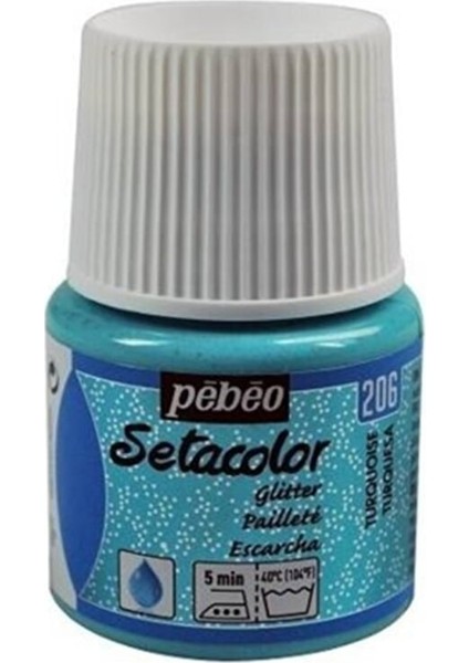 Glitter Simli Kumaş Boyası 206 Turquoıse 45 ml