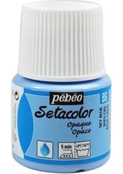 Setacolor Opak Kumaş Boyası 45 ml 86 Sky Blue (Gökyüzü Mavi)