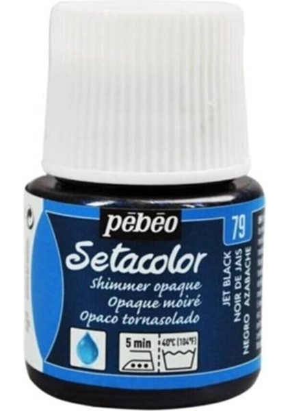 Shimmer (Pırıltılı) Opak Kumaş Boyası 79 Jet Black 45 ml