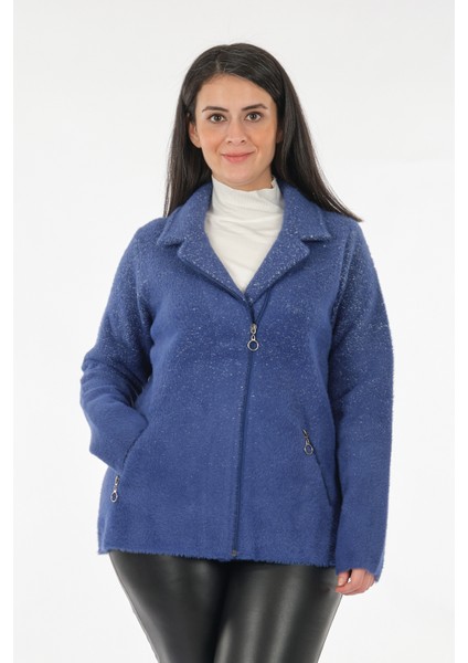 Oversize Fermuarlı Kadın Ceket - Minimalist, Günlük