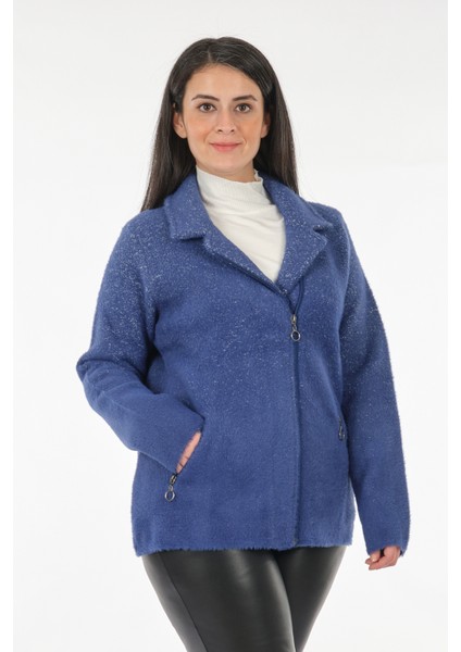 Oversize Fermuarlı Kadın Ceket - Minimalist, Günlük modelleri