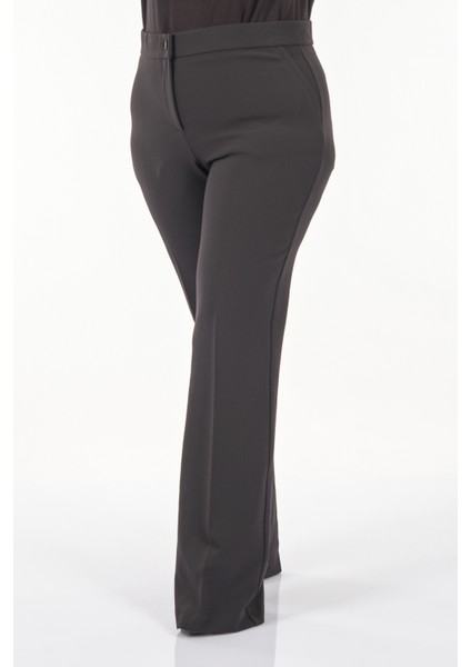 Büyük Beden Bol Paça Siyah Kadın Pantolon 23202067 fiyatları