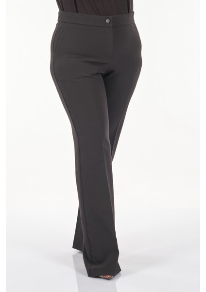 Büyük Beden Bol Paça Siyah Kadın Pantolon 23202067 modelleri