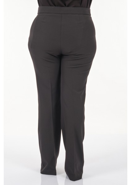 Büyük Beden Bol Paça Siyah Kadın Pantolon 23202067 fırsatları