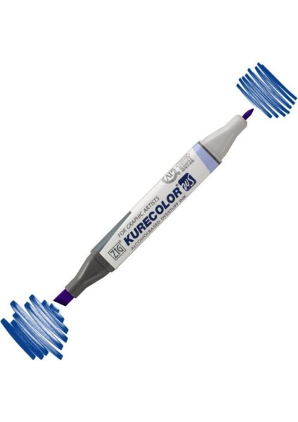 Kurecolor Twin S Marker KC3000 Çift Uçlu Grafik Markörü NO:317 Blue