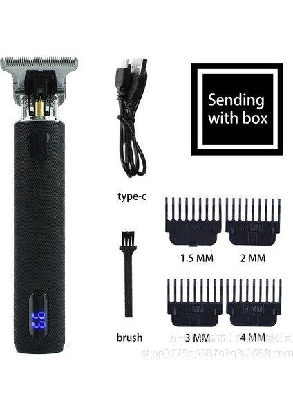 Profesyonel Saç Kesme Makinesi Erkek T-Blade Harici Edger Elektrikli Saç Sıfır Boşluk Düzeltici Akülü Saç Kesme Makinesi LCD Ekran USB Şarj Edilebilir Saç Kesme Makinesi (Yurt Dışından)