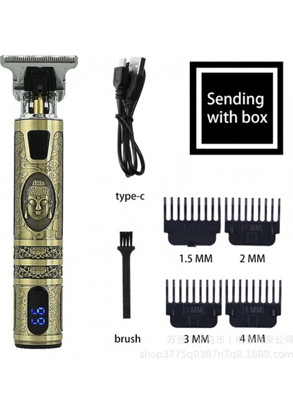 Profesyonel Saç Kesme Makinesi Erkek T-Blade Harici Edger Elektrikli Saç Sıfır Boşluk Düzeltici Akülü Saç Kesme Makinesi LCD Ekran USB Şarj Edilebilir Saç Kesme Makinesi (Yurt Dışından)