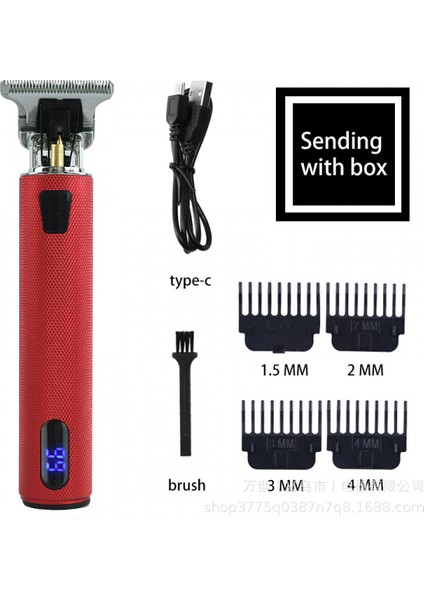 Profesyonel Saç Kesme Makinesi Erkek T-Blade Harici Edger Elektrikli Saç Sıfır Boşluk Düzeltici Akülü Saç Kesme Makinesi LCD Ekran USB Şarj Edilebilir Saç Kesme Makinesi (Yurt Dışından)