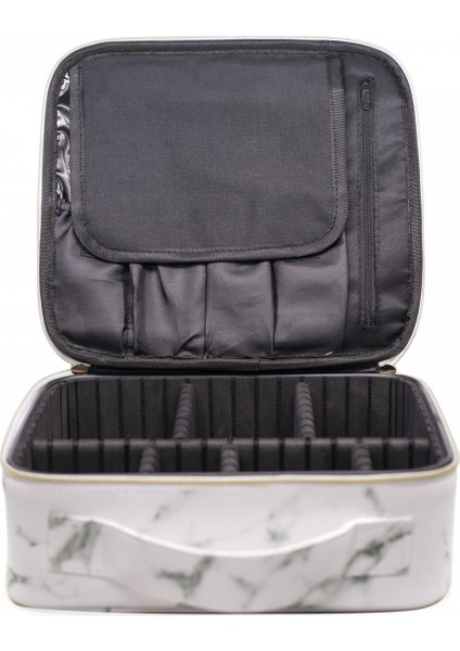 Seyahat Makyaj Çantası Profesyonel Kozmetik Tren Çantaları Sanatçı Saklama Çantası Makyaj Alet Kutuları Fırçalar Bölmeli Çantalar Su Geçirmez Çıkarılabilir Makyaj Organizatörü (Yurt Dışından)