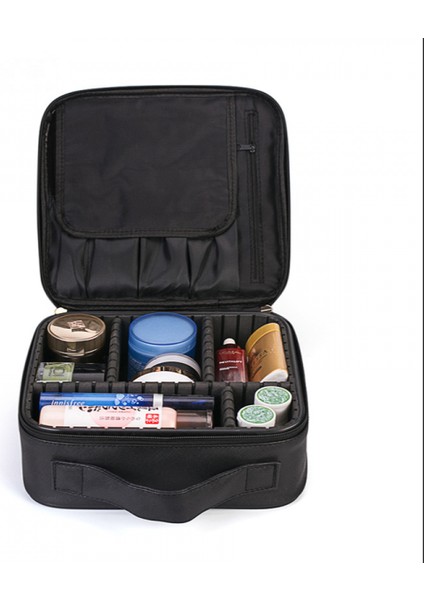 Seyahat Makyaj Çantası Profesyonel Kozmetik Tren Çantaları Sanatçı Saklama Çantası Makyaj Alet Kutuları Fırçalar Bölmeli Çantalar Su Geçirmez Çıkarılabilir Makyaj Organizatörü (Yurt Dışından) modelleri