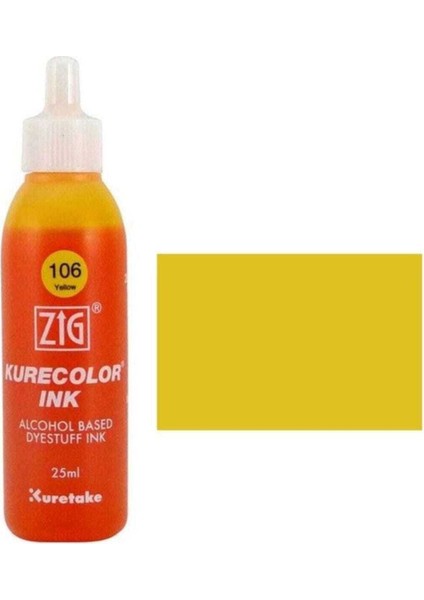 Kurecolor Ink Alkol Bazlı Mürekkep 106 Yellow