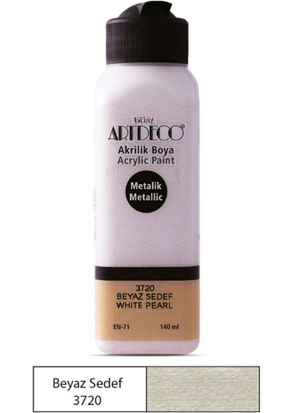 Metalik Akrilik Boya 140 Ml. 3720 Beyaz Sedef