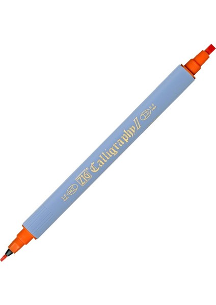 Kaligrafi Kalemi Çift Uçlu 2mm + 3.5mm TC-3100 070 Orange