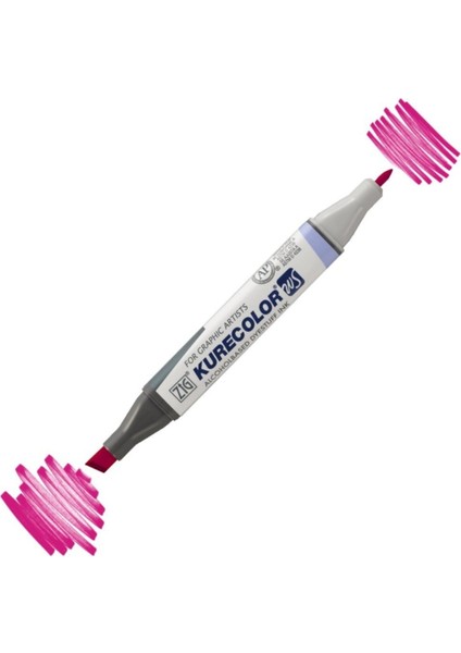Kurecolor Twin S Marker KC3000 Çift Uçlu Grafik Markörü NO:229 Dark Pink