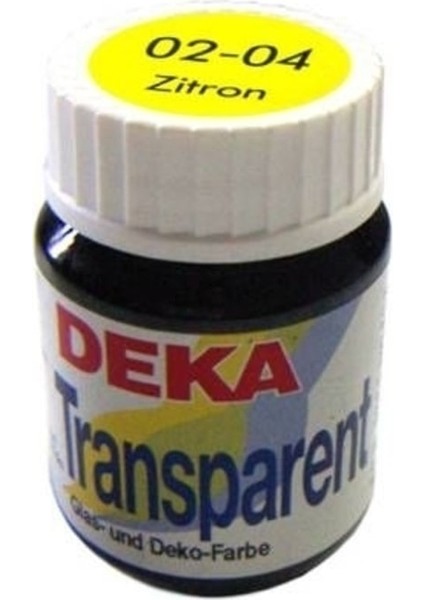 Transparent 25 ml Cam Boyası 02-04 Zitron (Açık Sarı)