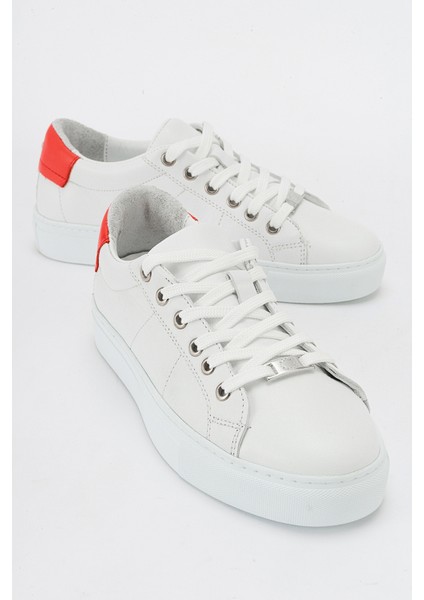 Ayverıe Beyaz Deri Kadın Sneakers