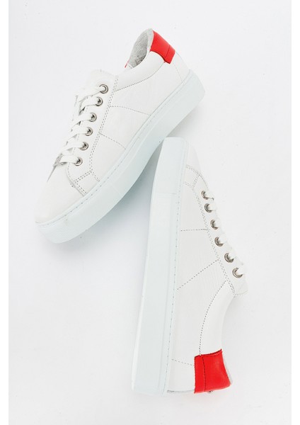 Ayverıe Beyaz Deri Kadın Sneakers modelleri