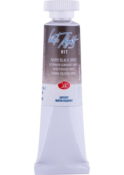 Tüp Suluboya 10 ml N:811 Ivory Black Hue
