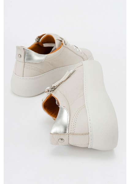 Allıe Bej Deri Kadın Sneakers