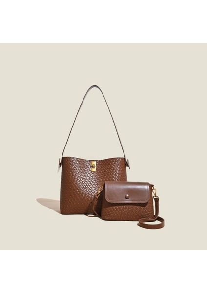 Hafif, Lüks Dokuma Kova Çantası, Büyük Kapasiteli Omuz Çapraz Askılı Çanta (Yurt Dışından)