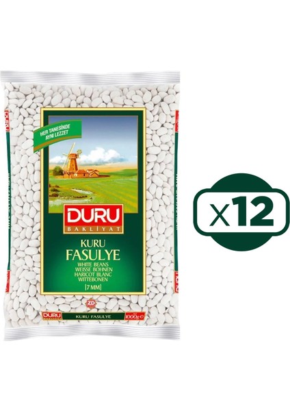 Kuru Fasulye 7mm 1 kg x 12 Adet